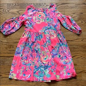 Lilly Pultizer girls 8/10 dress pink blue